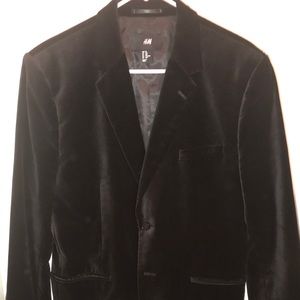 Black velvet blazer 40R
